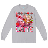 Moon Dust Love You Latte Valentine Cupid Long Sleeve Tee - CowhideDigitalArt