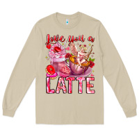 Mushroom Love You Latte Valentine Cupid Long Sleeve Tee - CowhideDigitalArt