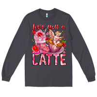 Smoke Love You Latte Valentine Cupid Long Sleeve Tee - CowhideDigitalArt