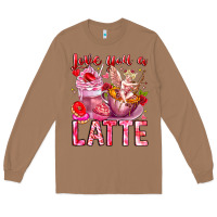Toasted Coconut Love You Latte Valentine Cupid Long Sleeve Tee - CowhideDigitalArt