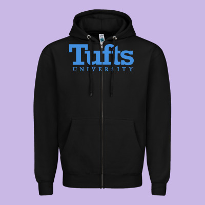 Tufts University Zipper Hoodie Designed By Inspiradesign