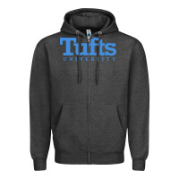 Charcoal Heather Tufts University Zipper Hoodie - InspiraDesign