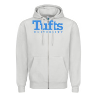 Dove Grey Tufts University Zipper Hoodie - InspiraDesign
