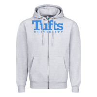 Heather Grey Tufts University Zipper Hoodie - InspiraDesign