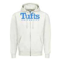 Oatmeal Heather Tufts University Zipper Hoodie - InspiraDesign