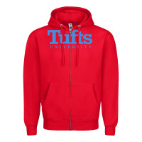 Red Tufts University Zipper Hoodie - InspiraDesign