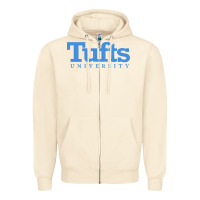Sandshell Tufts University Zipper Hoodie - InspiraDesign