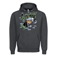 Smoke Danny Phantom Coming Through Brick Wall Zipper Hoodie - InspiraDesign