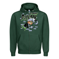 Sports Green Danny Phantom Coming Through Brick Wall Zipper Hoodie - InspiraDesign