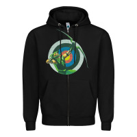 Black Green Arrow DC, Green Arrow DC vintage, Green Arrow DC art, Green Arro Zipper Hoodie - InspiraDesign