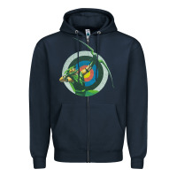 Navy Green Arrow DC, Green Arrow DC vintage, Green Arrow DC art, Green Arro Zipper Hoodie - InspiraDesign