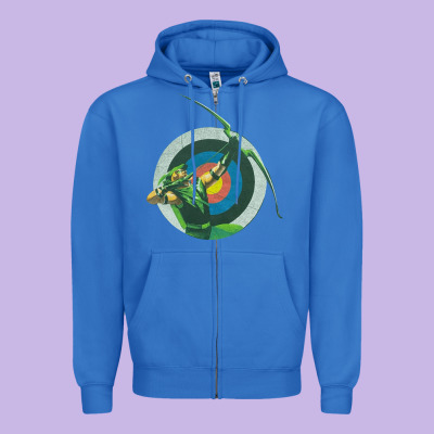 Green Arrow Dc, Green Arrow Dc Vintage, Green Arrow Dc Art, Green Arro Zipper Hoodie Designed By Inspiradesign