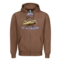Chestnut ARMY CH-47 CHINOOK HELICOPTER Zipper Hoodie - InspiraDesign