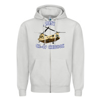 Dove Grey ARMY CH-47 CHINOOK HELICOPTER Zipper Hoodie - InspiraDesign