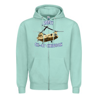 Seafoam ARMY CH-47 CHINOOK HELICOPTER Zipper Hoodie - InspiraDesign