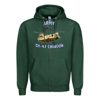 Sports Green ARMY CH-47 CHINOOK HELICOPTER Zipper Hoodie - InspiraDesign