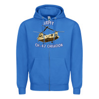 True Royal ARMY CH-47 CHINOOK HELICOPTER Zipper Hoodie - InspiraDesign