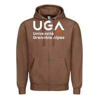 Chestnut université grenoble alpes Zipper Hoodie - ArtChic