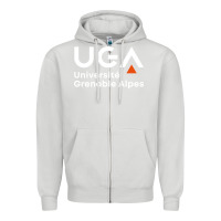 Dove Grey université grenoble alpes Zipper Hoodie - ArtChic