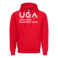 Red université grenoble alpes Zipper Hoodie - ArtChic