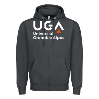 Smoke université grenoble alpes Zipper Hoodie - ArtChic