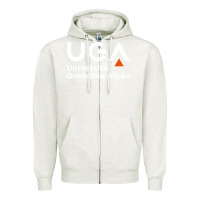 Oatmeal Heather université grenoble alpes Zipper Hoodie - ArtChic