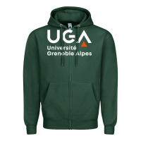 Sports Green université grenoble alpes Zipper Hoodie - ArtChic