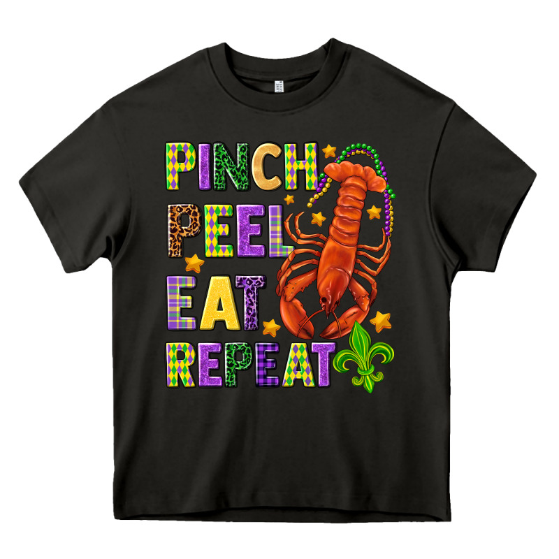 Pinch Peel Eat Repeat Crawfish Heavy Core Tee by HowdyJamesFarm | Teevron