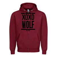 Burgundy EXO WOLF  BaekHyun 88  KPOP Text Style Zipper Hoodie - ArtChic