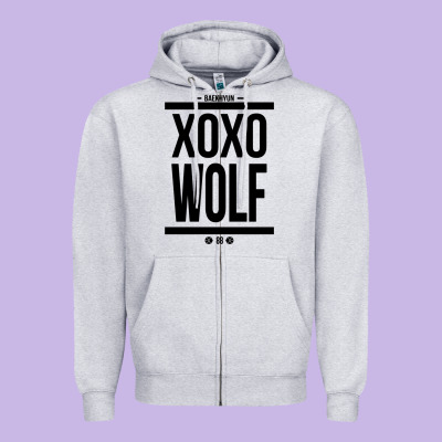 Exo Wolf  Baekhyun 88  Kpop Text Style Zipper Hoodie Designed By Artchic
