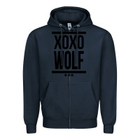 Navy EXO WOLF  BaekHyun 88  KPOP Text Style Zipper Hoodie - ArtChic