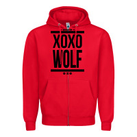 Red EXO WOLF  BaekHyun 88  KPOP Text Style Zipper Hoodie - ArtChic