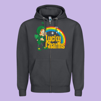 Lucky Charms Lucky Charms Zipper Hoodie Designed By Artchic