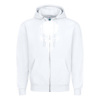 White the punisher Zipper Hoodie - ArtChic