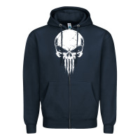Navy the punisher Zipper Hoodie - ArtChic
