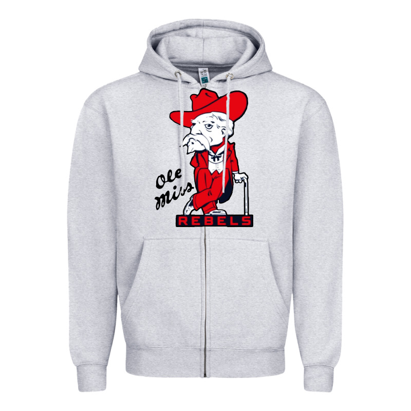Vintage Colonel Reb Mascot Zipper Hoodie by ArtChic | Teevron