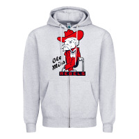 Heather Grey vintage colonel reb mascot Zipper Hoodie - ArtChic