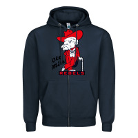 Navy vintage colonel reb mascot Zipper Hoodie - ArtChic