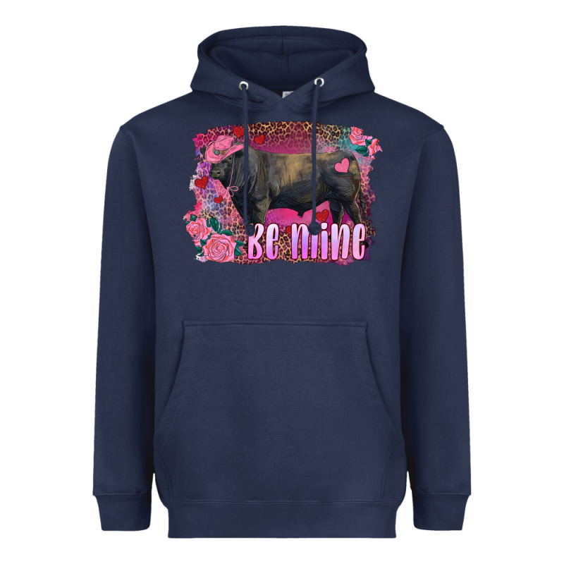Be Mine Black Angus Bull Heavyweight Hoodie by RanaPortraitStore | Teevron