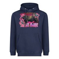 Navy be mine black angus bull Heavyweight Hoodie - RanaPortraitStore