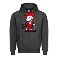 Charcoal Heather vintage colonel reb mascot Zipper Hoodie - ArtChic