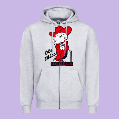 Vintage Colonel Reb Mascot Zipper Hoodie Designed By Artchic