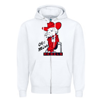 White vintage colonel reb mascot Zipper Hoodie - ArtChic