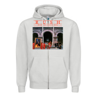 Dove Grey Moving Pictures - Rush Zipper Hoodie - ArtChic