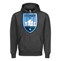 Charcoal Heather Sydney FC Zipper Hoodie - ArtChic