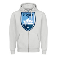 Dove Grey Sydney FC Zipper Hoodie - ArtChic