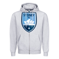 Heather Grey Sydney FC Zipper Hoodie - ArtChic