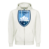 Oatmeal Heather Sydney FC Zipper Hoodie - ArtChic