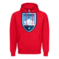 Red Sydney FC Zipper Hoodie - ArtChic