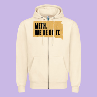 Mens Meth We're On It South Dakota Anti Drugs Campaign Vintage T Shirt Zipper Hoodie Designed By Artchic